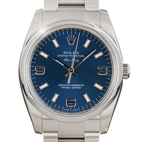 ロレックス エアキング 114200 ブルー 34mm ステンレススチール