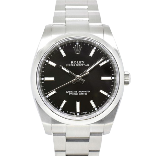 ロレックス エアキング 114200 ブラック 34mm ステンレススチール