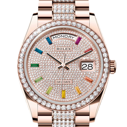 ロレックス デイデイト 128235 パヴェダイヤ 36mm エバーローズゴールド