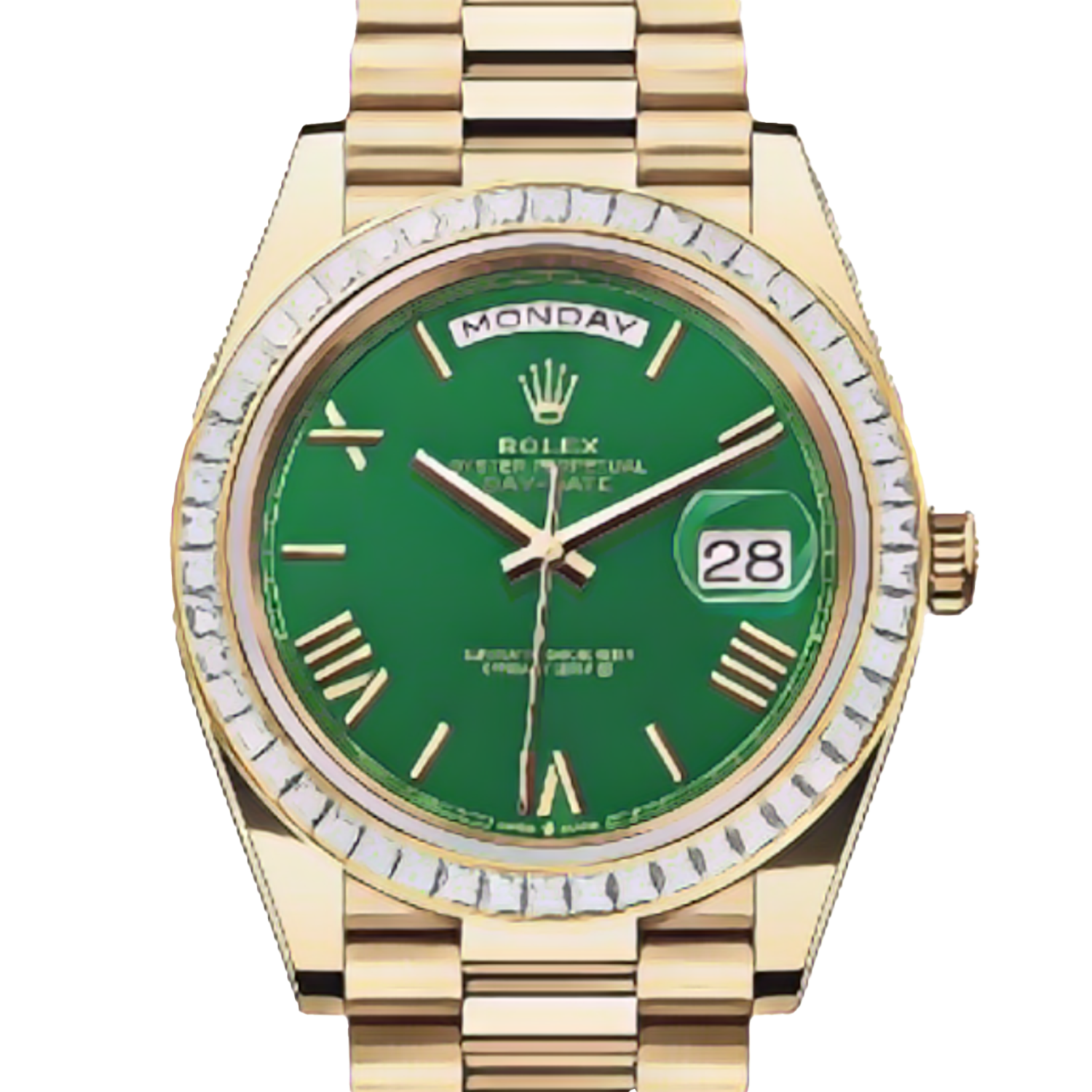 ロレックス デイデイト 228398TBR グリーン 40mm イエローゴールド