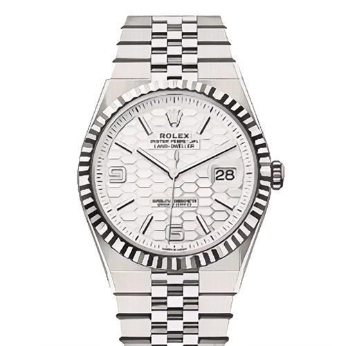ロレックス ランドドゥエラー 127334 インテンスホワイト ハニカムモチーフ 40mm ステンレススチール+ホワイトゴールド