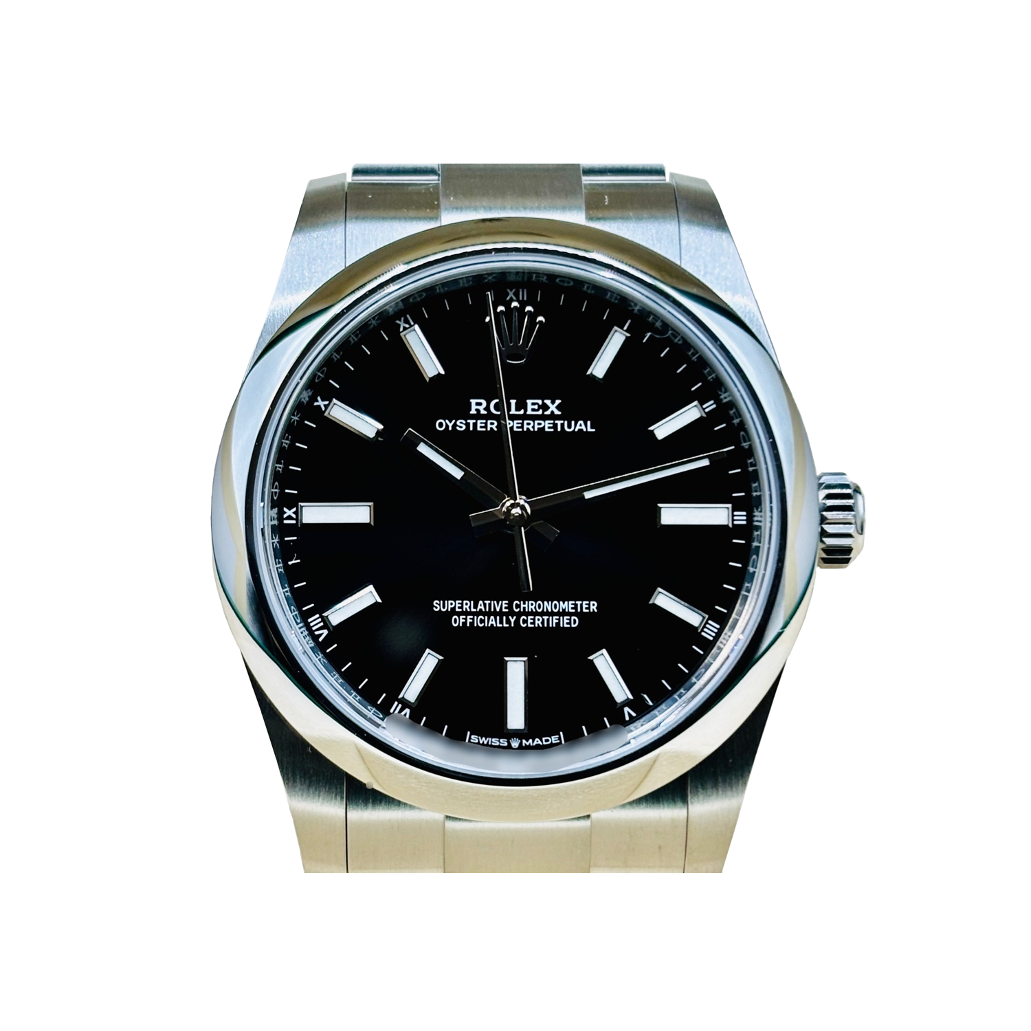 ロレックス オイスターパーペチュアル 124200 ブラック 34mm ステンレススチール