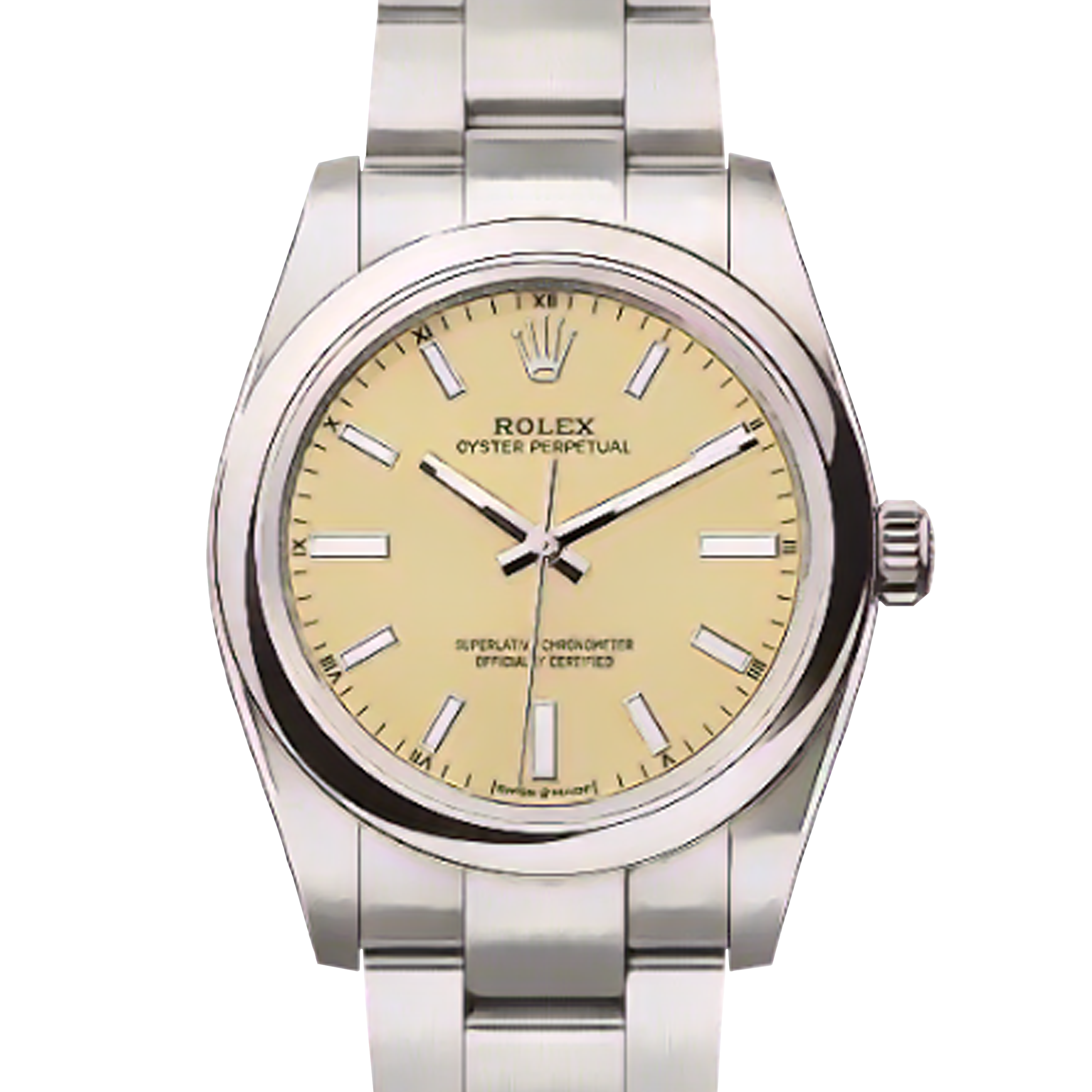 ロレックス オイスターパーペチュアル 124200 ベージュ 34mm ステンレススチール