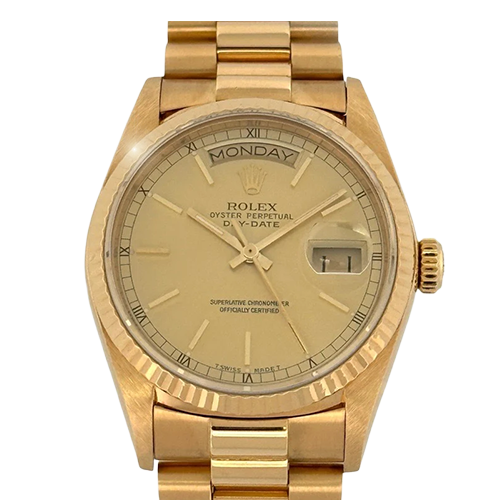 ロレックス デイデイト 18038 シャンパンゴールド 36mm イエローゴールド