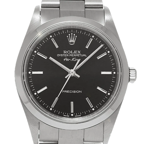 ロレックス エアキング 14000M ブラック 34mm ステンレススチール