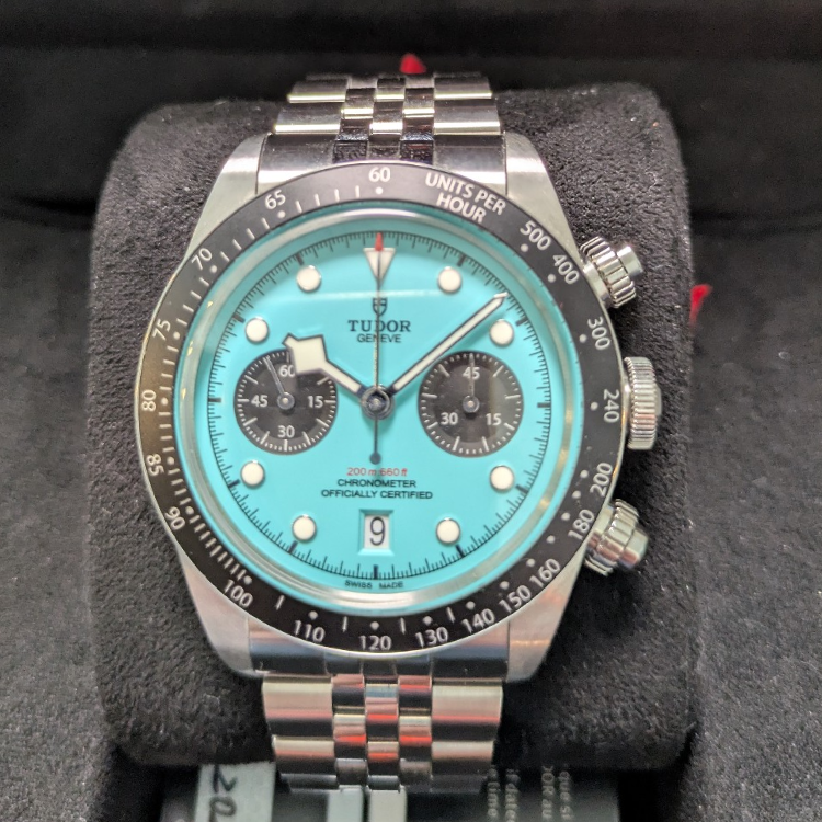 【未使用純正品】TUDOR ステンレススチール 金属ベルト　ブルー保護シール付 チューダー ブラックベイ クロノをどこよりも安く購入【プレミア
