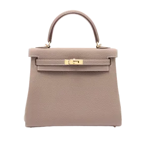 【2023年02月】エルメス ケリー 25 トリヨンクレマンス エトゥープ 中古品