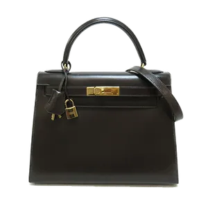 【2025年06月】エルメス ケリー W28 ボックスカーフ ブラック 中古品