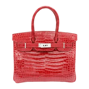 【2023年05月】エルメス バーキン 30 クロコダイルポロサス レッド系 中古品