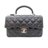 シャネル マトラッセ  ブラック ラムスキン H12.5×W20×D6