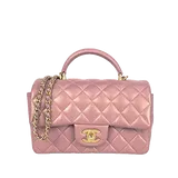 シャネル トップハンドル  ピンク ラムスキン H12×W20×D6