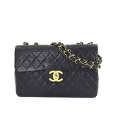 シャネル マトラッセ  ブラック レザー W34