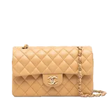 シャネル トップハンドル  ベージュ ラムスキン H12×W20×D6