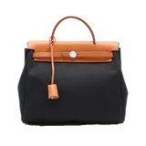 エルメス エールバッグ  ブラック キャンバス×レザー 31