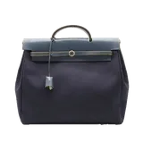 エルメス エールバッグ  ネイビー トワルオフィシエ MM