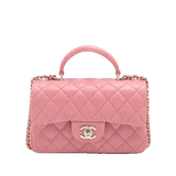 シャネル ココハンドル  ピンク キャビアスキン W24×H14×D10