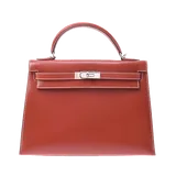 エルメス ケリー  ブリック ボックスカーフ系 W32
