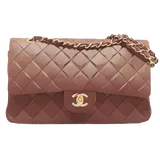 シャネル マトラッセ  ブラウン ラムスキン H15xW25xD4