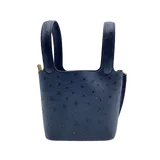 エルメス ピコタンロック  ノワール オーストリッチ ミクロ