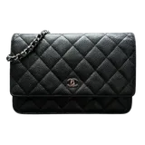 シャネル マトラッセ A33814 ブラック キャビアスキン W19