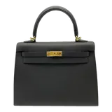 エルメス ケリー  ブラック エプソン 25
