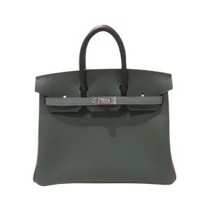 【2025年08月】エルメス バーキントリコロール 25 エプソン ヴェールマングローブ/ヴェールアマンド/ブラック 新品