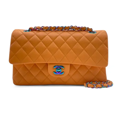 W25 キャビアスキン オレンジ シルバー金具