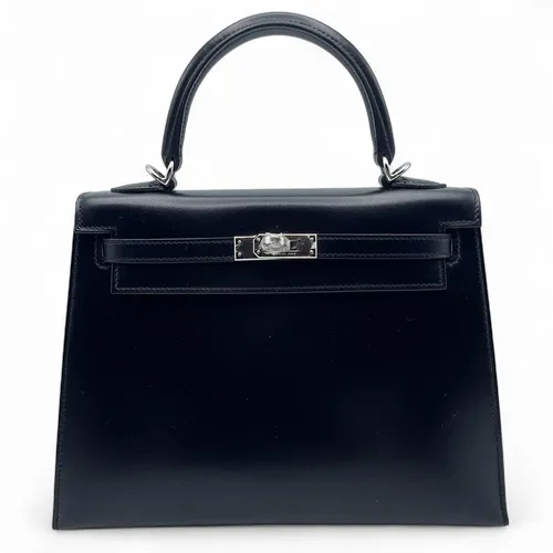 25 ボックスカーフ ノワール シルバー金具