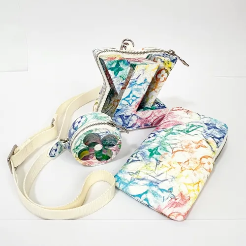 パステル カラーズ  ブロックLV ショルダーポーチ