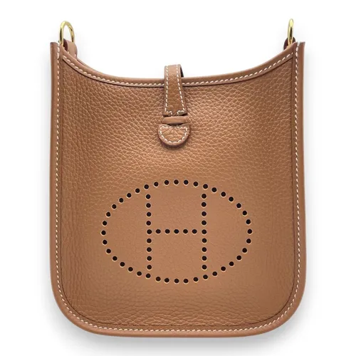 (•ө•) 即日発送　新品未使用　ミニエブリン　ゴールド×ゴールド金具 HERMES - 新品未使用 エルメス ミニエブリンtpm アマゾーヌ ゴールド