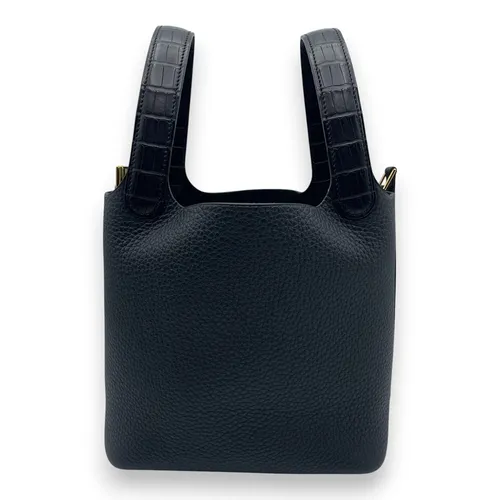 タッチ PM トリヨンクレマンス/アリゲーターマット ノワール ゴールド金具