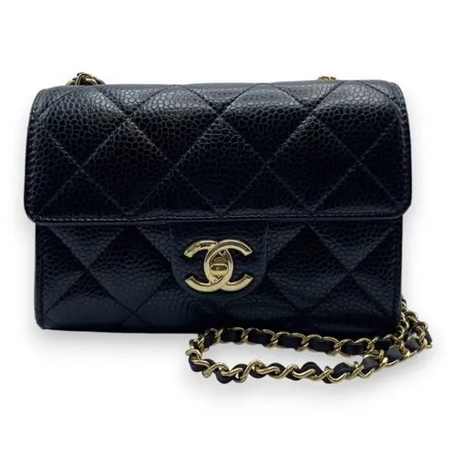 バッグ 19 キャビアスキン ブラック ゴールド金具