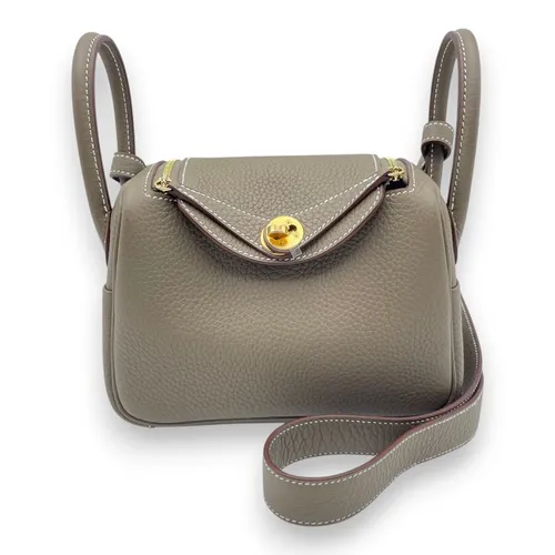 ミニ トリヨンクレマンス エトゥープ ゴールド金具