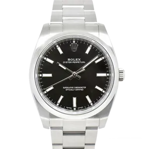 【2024年06月】ロレックス エアキング 114200 ステンレススチール 34mm ブラック 中古品