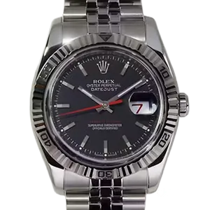 【2025年03月】ロレックス デイトジャスト 116264 ステンレススチール+ホワイトゴールド 36mm ブラック 中古品