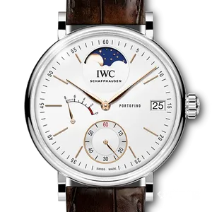 【2025年07月】IWC ポートフィノハンドワインド・ムーンフェイズ IW516401 ステンレススチール 45mm シルバー 中古美品