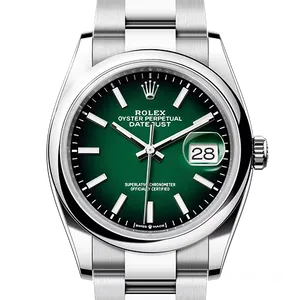 【2026年05月】ロレックス デイトジャスト 126200 ステンレススチール 36mm グリーンオンブレ 未使用品