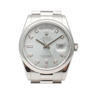 【2026年04月】ロレックス デイデイト 118206A プラチナ 36mm アイスブルー 中古品