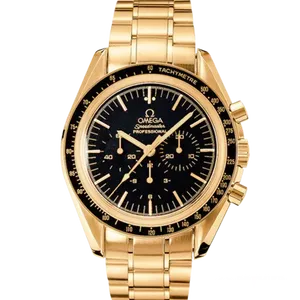 【2022年03月】オメガ スピードマスター 3195.50.0﻿0 イエローゴールド 42mm ブラック 中古品