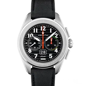 【2025年02月】ゼニス パイロット 03.4000.3652_21.I001 ステンレススチール 42.5mm ブラック 中古品