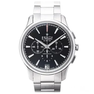 【2023年06月】ゼニス キャプテン 03.2110.400_21.M2110 ステンレススチール 42mm ブラック 中古品