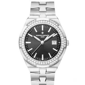 【2023年12月】ヴァシュロンコンスタンタン オーヴァーシーズ 1205V_100A-B591 ステンレススチール 33mm ブラック 中古品