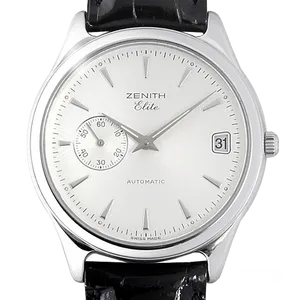 【2022年02月】ゼニス エリート 90_01.0040.680 ステンレススチール 35mm シルバー 中古品