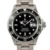 ロレックス サブマリーナーデイト 168000 ブラック ステンレススチール 40mm