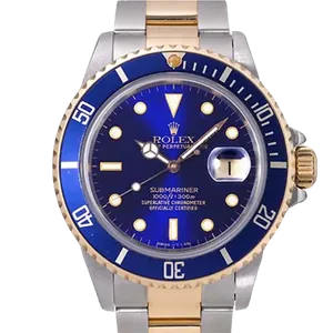 【2022年10月】ロレックス サブマリーナー 16803 ステンレススチール+イエローゴールド 40mm ブルー 中古品