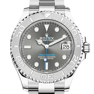 【2022年10月】ロレックス ヨットマスター1 268622 ステンレススチール+プラチナ 37mm ダークロジウム 未使用品