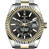 ロレックス スカイドゥエラー 326933 ブライトブラック ステンレススチール+イエローゴールド 42mm