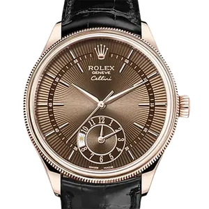 【2023年05月】ロレックス チェリーニデュアルタイム 50525 エバーローズゴールド 39mm ブラウンギョーシェ 中古品