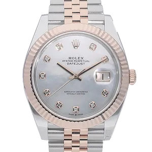 【2023年07月】ロレックス デイトジャスト 126331 ステンレススチール+エバーローズゴールド 41mm ホワイトシェル 中古品