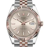 ロレックス デイトジャスト 126301 サンダスト ステンレススチール+エバーローズゴールド 41mm